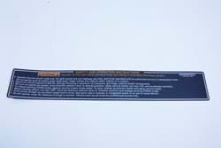 Show details for Safety label decal Picture of Safety label decal