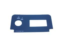 Show details for Console decal with cut-out for state of charge meter and light Picture of Console decal with cut-out for state of charge meter and light