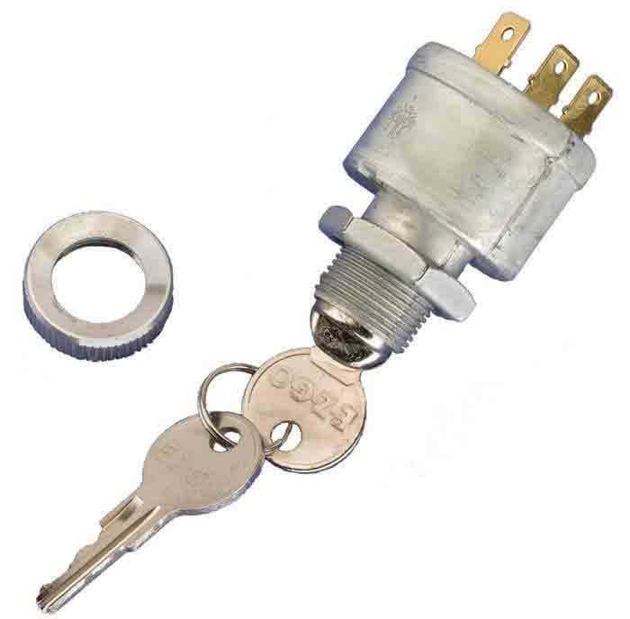 Picture of Four spade terminal key switch for use on lights or accessories